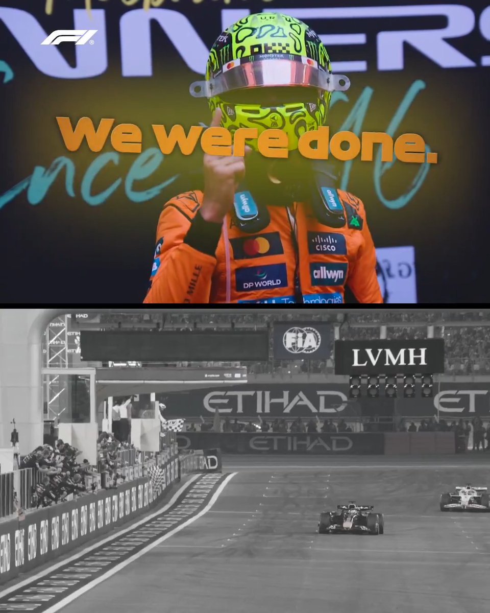 Starting out the season with a Lando victory in Australia, and concluding it with a Max win in Abu Dhabi 👏 2025, you were epic! 💪 #F1