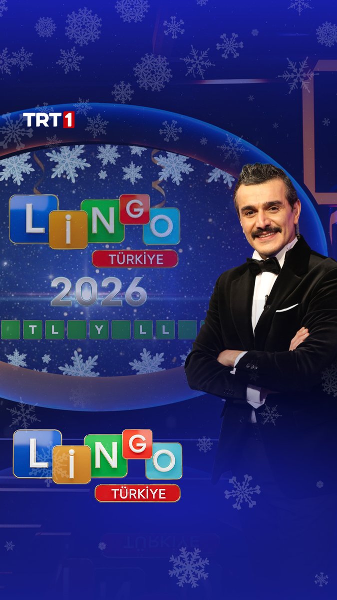 Lingo Türkiye yeni yıl özel programında kimler var dersiniz? Bugün 20.00'de TRT 1 ekranlarında buluşalım. #LingoTürkiye #TRT1 Lingo Türkiye
