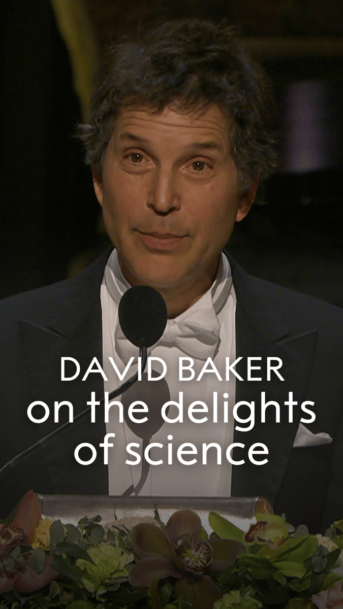 "Exploring the unknown and encountering the unexpected are among the delights of doing science." Listen as chemistry laureate David Baker describes hearing of his co-laureates, Demis Hassabis and John Jumper, for the first time in his 2024 Nobel Prize banquet speech. Read his full speech here: