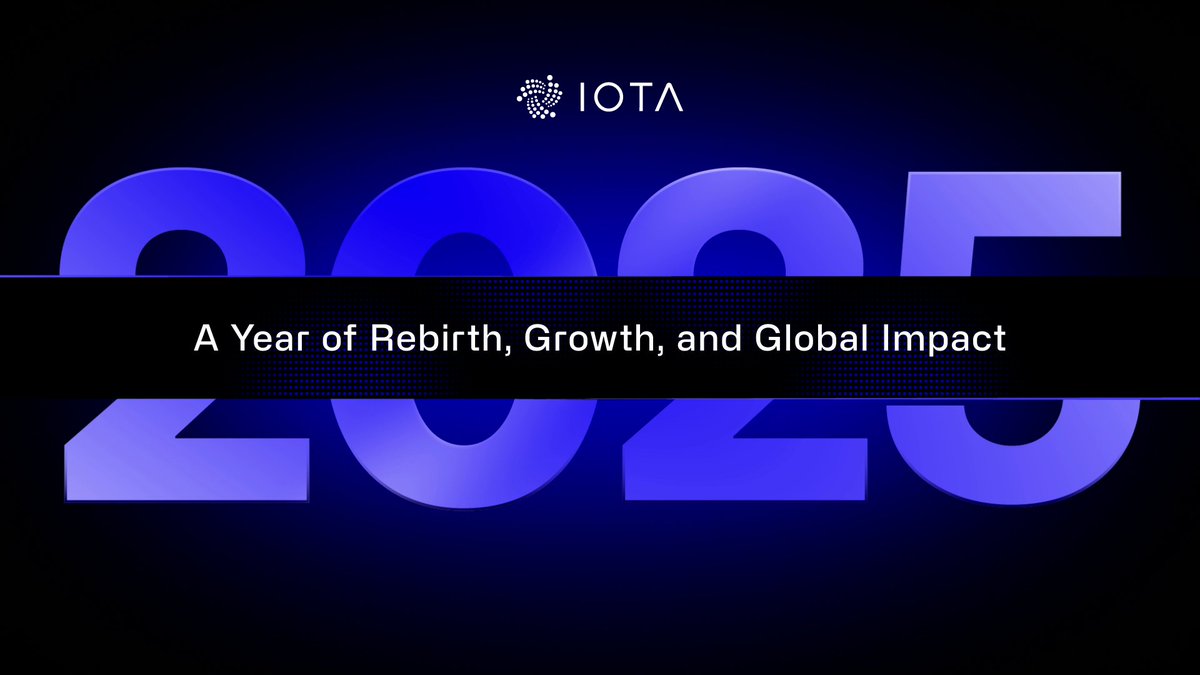 🌅 2025 was a defining year for IOTA. From the Rebased protocol upgrade and our 10-year milestone, to real-world trade adoption, digital trust infrastructure, and a growing builder ecosystem, IOTA continued turning long-term vision into live infrastructure. 1/2