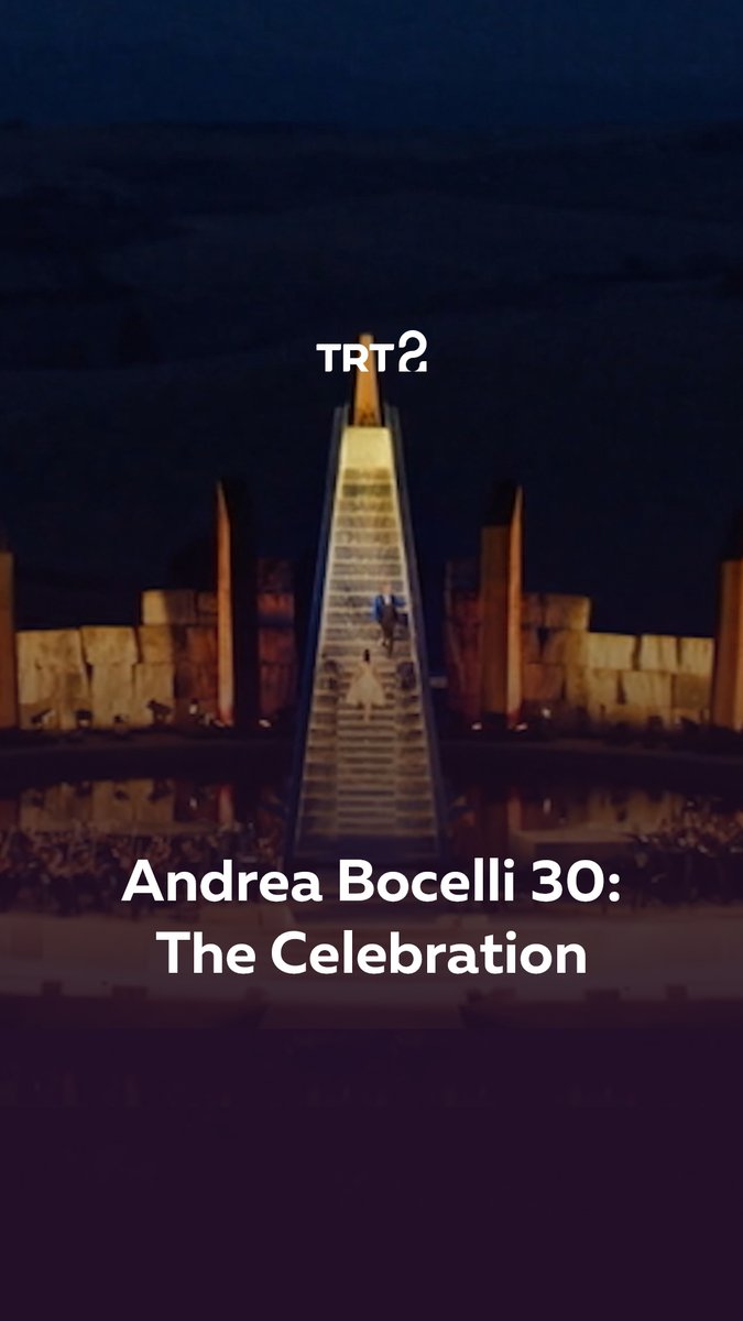 Dünyaca ünlü İtalyan tenor Andrea Bocelli’nin 30. sanat yılına özel Toskana’da düzenlenen üç günlük etkileyici konser serisi ekrana taşınıyor. 🎶 “Andrea Bocelli 30: The Celebration” (Andrea Bocelli 30. Yıl Kutlaması), bu akşam 19.15'te TRT 2'de! 📺