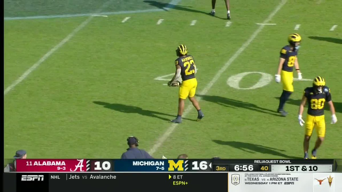Taking down the Tide, Part II 〽️ #OTD last year, Jordan Marshall's breakout ReliaQuest Bowl sent Michigan Football to its second win over Alabama in the calendar year.