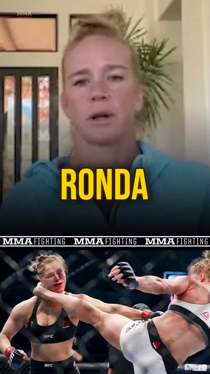 Holly Holm argues Ronda Rousey ‘responsible’ for how she’s remembered: "If she was to come back for a fight, people would cheer for her. … if she comes back. I’m always open for a rematch." (🎥 Damon Martin)