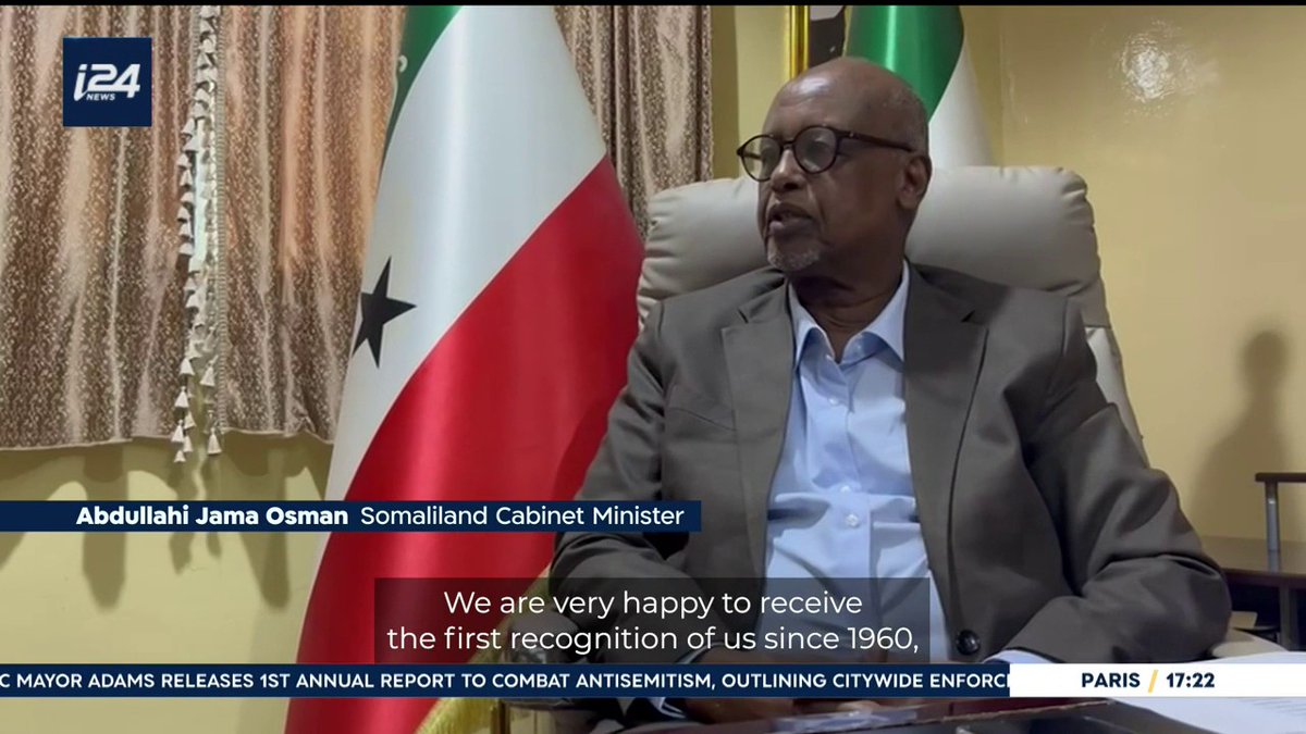 After the Israeli recognition of Somaliland, i24NEWS Hebrew Channel's יונתן רוה becomes the first Israeli journalist to report from Somaliland, speaking to locals and Cabinet Minister Abdullahi Jama Osman