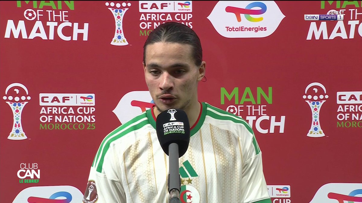 🏆🌍 #CAN2025 🇩🇿🗨️ Anis Hadj Moussa : "On voulait rester invaincus, c'est ce qu'on a fait !" 🗨️ "Les supporters algériens sont incroyables, on ira jusqu'au bout pour eux !" #beINCAN2025 #EQGALG