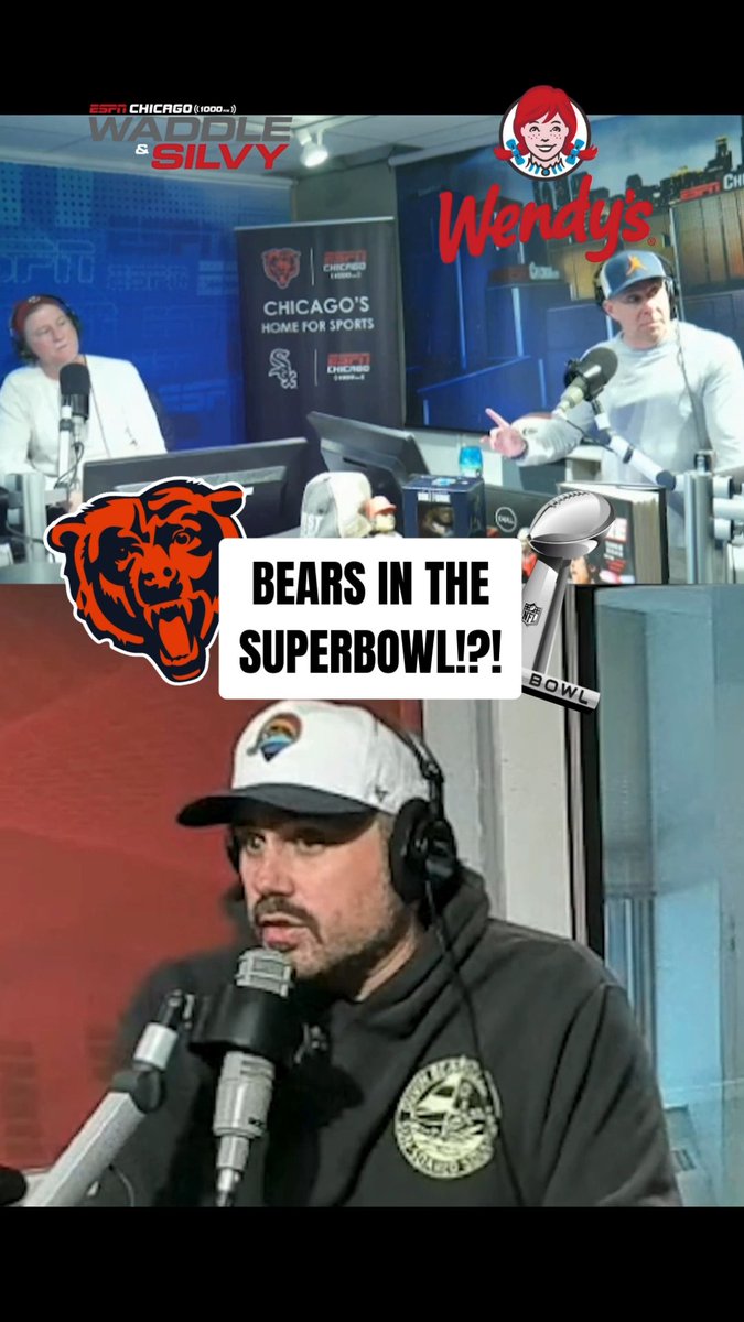 The bears have a chance!?!?! 🐻 ⬇️ FULL CONVO: Brought to you by: Wendy’s Savor the flavor of Wendy’s new chicken tenders. Gotta have Tendy’s? Gotta Be Wendy’s @waddleandsilvy Tom Waddle