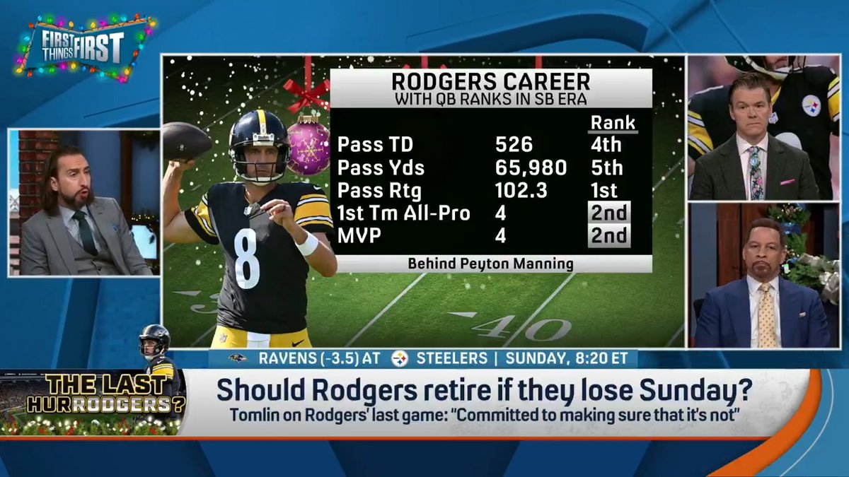.Chris Broussard thinks Aaron Rodgers should retire: “It’s just time. He won’t go out as a champion, he won’t even go out as a playoff quarterback. But he did not tarnish his legacy.”