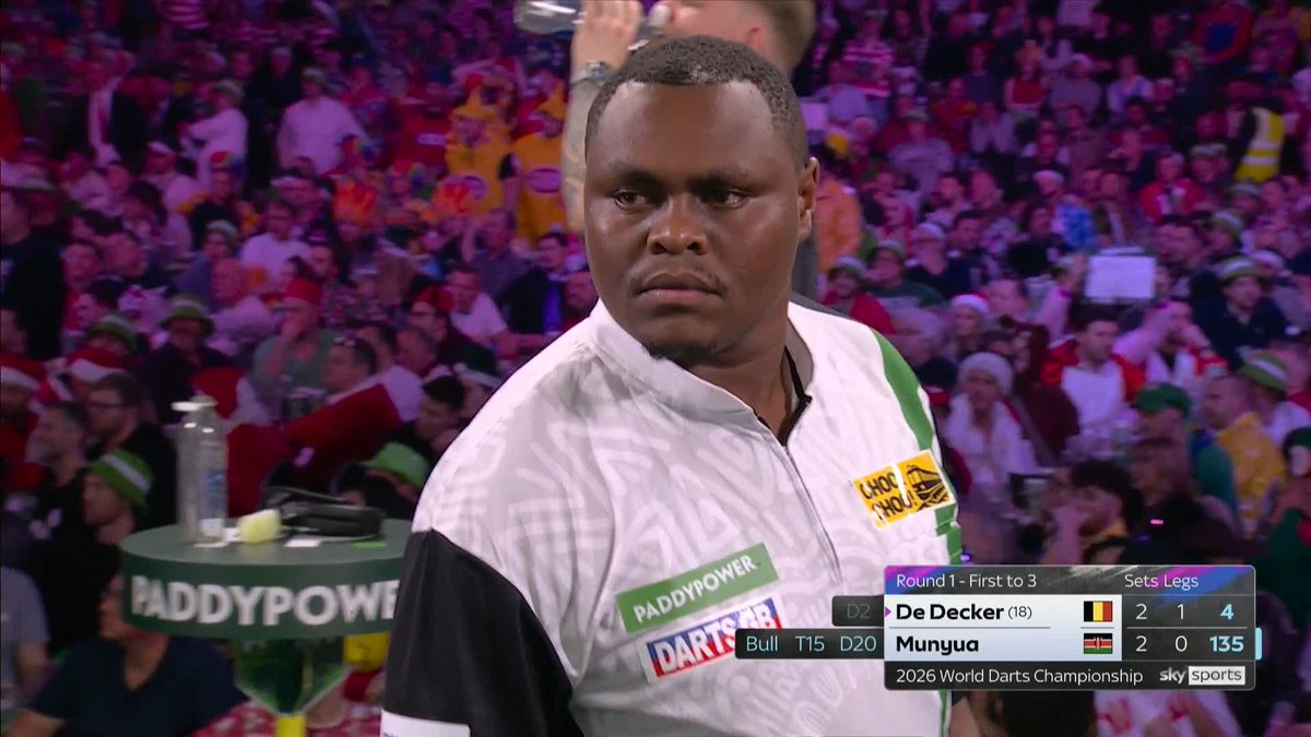So many great moments in darts in 2025 but David Munyua's 135 checkout on the bullseye with John Part's commentary takes top spot 👌