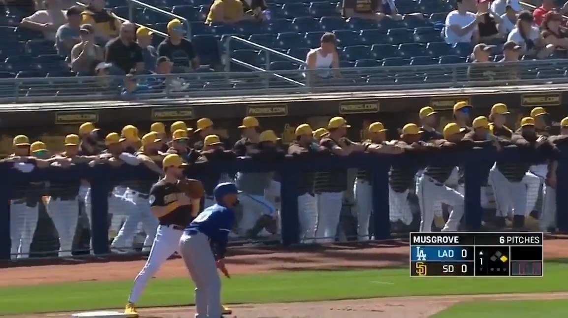 That time the Padres had the whole NL West in their dugout 💀