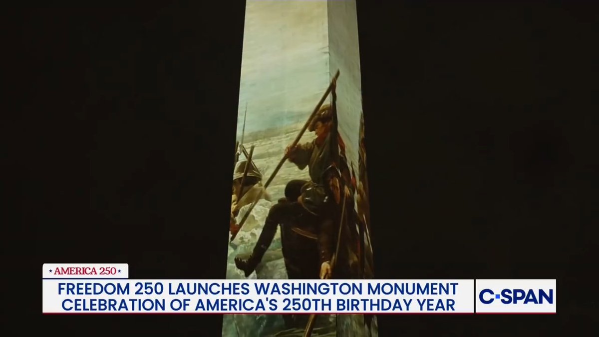 Freedom 250 launches the nation's 250th birthday year with a Washington Monument lighting and projection program.