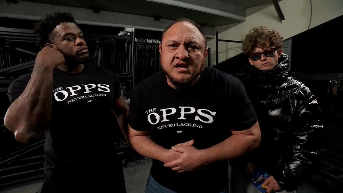 Revenge is on his mind and gold is the goal. Samoa Joe is coming for the #AEW World Title and issues a clear warning to Hangman Adam Page & Swerve Strickland! Watch #AEWDynamite LIVE on TBS & HBO Max