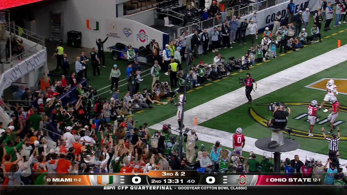 CARSON BECK ➡️ MARK FLETCHER JR. TOUCHDOWN HURRICANES!