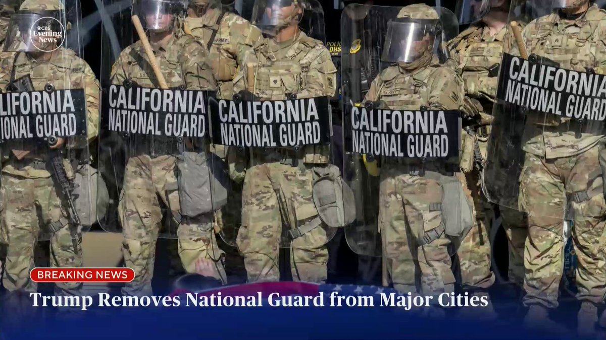 President Trump on Wednesday said the National Guard is leaving Chicago, Los Angeles and Portland, but warned that "we will come back" if crime "begins to soar again."