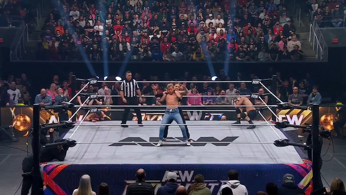 Despite @OrangeCassidy's antics, Marina Shafir and Daniel Garcia were able to take control! Watch #AEWDynamite LIVE on TBS & HBO Max