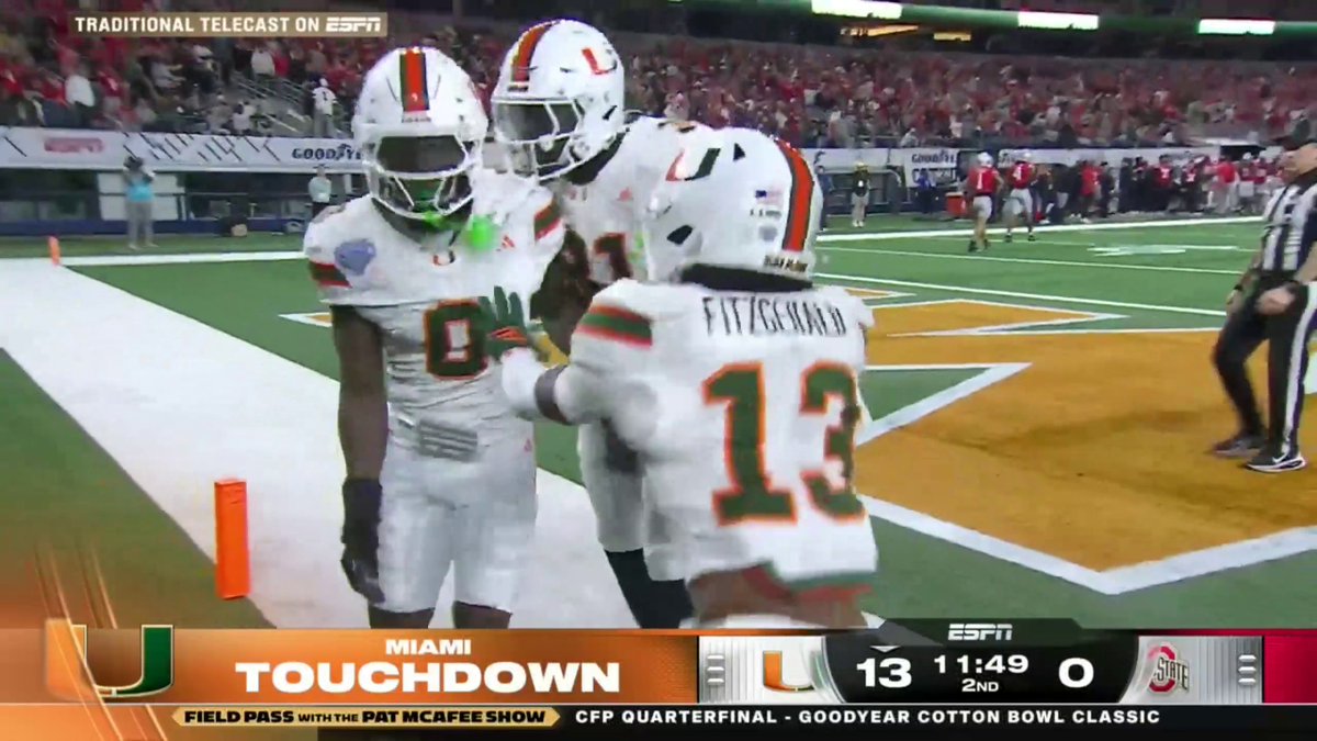 Miami's pick-six had Pat McAfee and the boys FIRED UP 🔥 Watch the Field Pass with The Pat McAfee on ESPN2 and the ESPN App 🏈