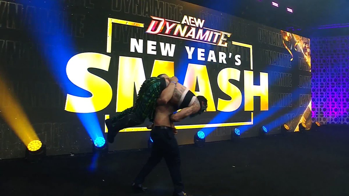 The Demand just destroyed the already injured arm of @Luchasaurus! Watch #AEWDynamite LIVE on TBS & HBO Max