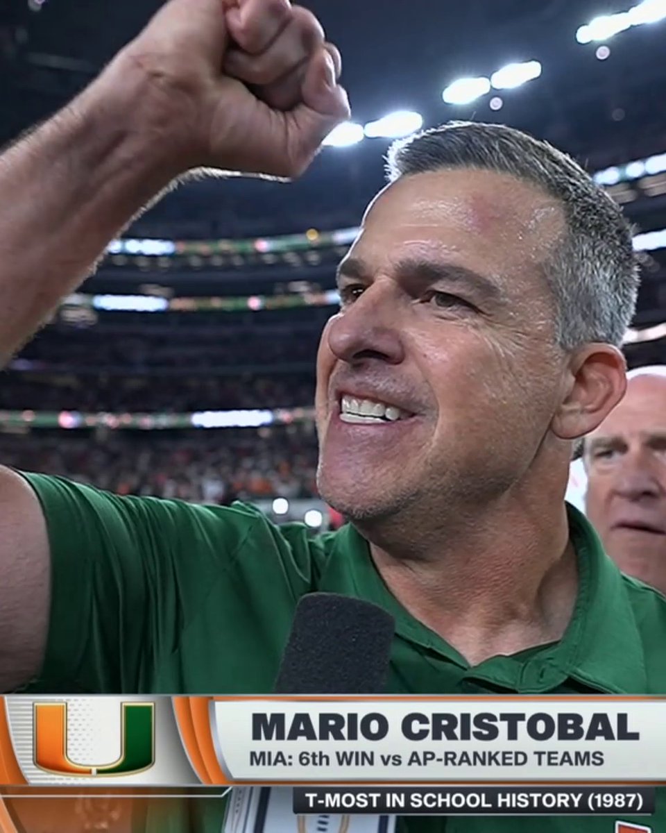 Mario Cristobal shouting out Jimmy Johnson after the game 🧡 Miami Hurricanes Football