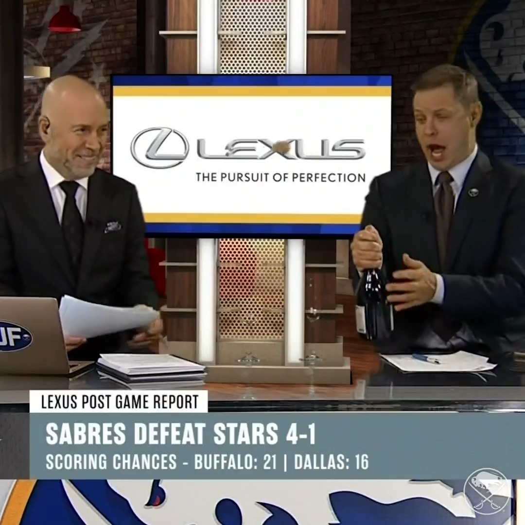 The guys ended the last broadcast of 2025 in the best way 😂 #LetsGoBuffalo | Martin Biron