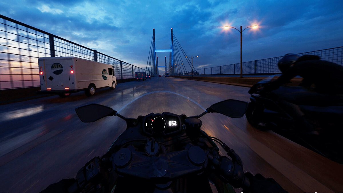 Weave through traffic with precision in Lanesplit, an arcade performance bike multiplayer racing game launching on January 28! 🏍️💨