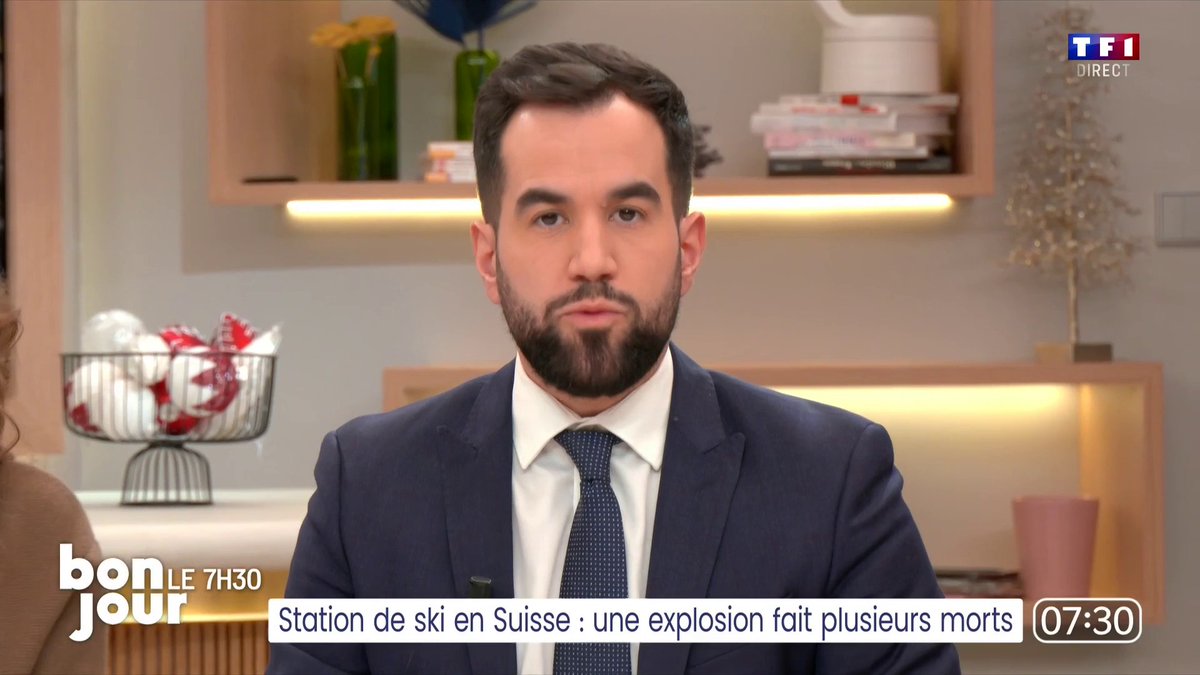 Suisse : plusieurs morts après une explosion dans la station de ski de Crans-Montana. Le sinistre a eu lieu dans un bar où plusieurs personnes s'étaient réunies pour les festivités du Nouvel An. ▶️ Raphaël MAILLOCHON dans #BonjourLaMatinaleTF1 avec Maud Descamps ⤵️