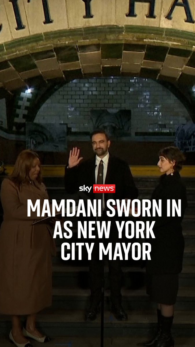 Zohran Mamdani was sworn in as New York City mayor in the early hours of New Years Day at a historic subway station in Manhattan. Mamdani became the first Muslim, the first person of South Asian descent, and the first African-born person to become the city's mayor
