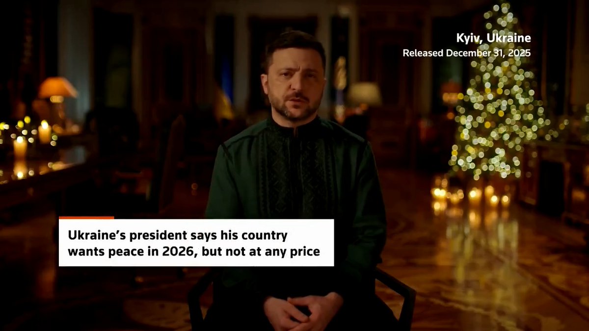 President Volodymyr Zelenskiy, in his New Year's address, said Ukraine wanted the war to end, but not at any cost, adding he would not sign a ‘weak’ peace agreement that would only prolong the conflict