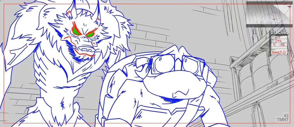 via Tim Larade Rough animation *Tales of the TMNT Season 2