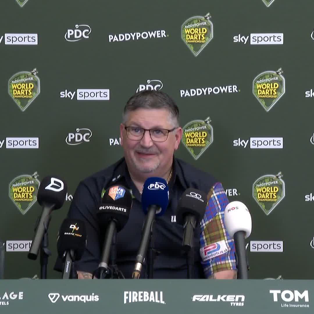 🗣️ "I'll be in my bed before it even starts!" 😂 Gary Anderson is planning an early night after producing another vintage display to book his spot in an eighth World Championship semi-final! #WCDarts