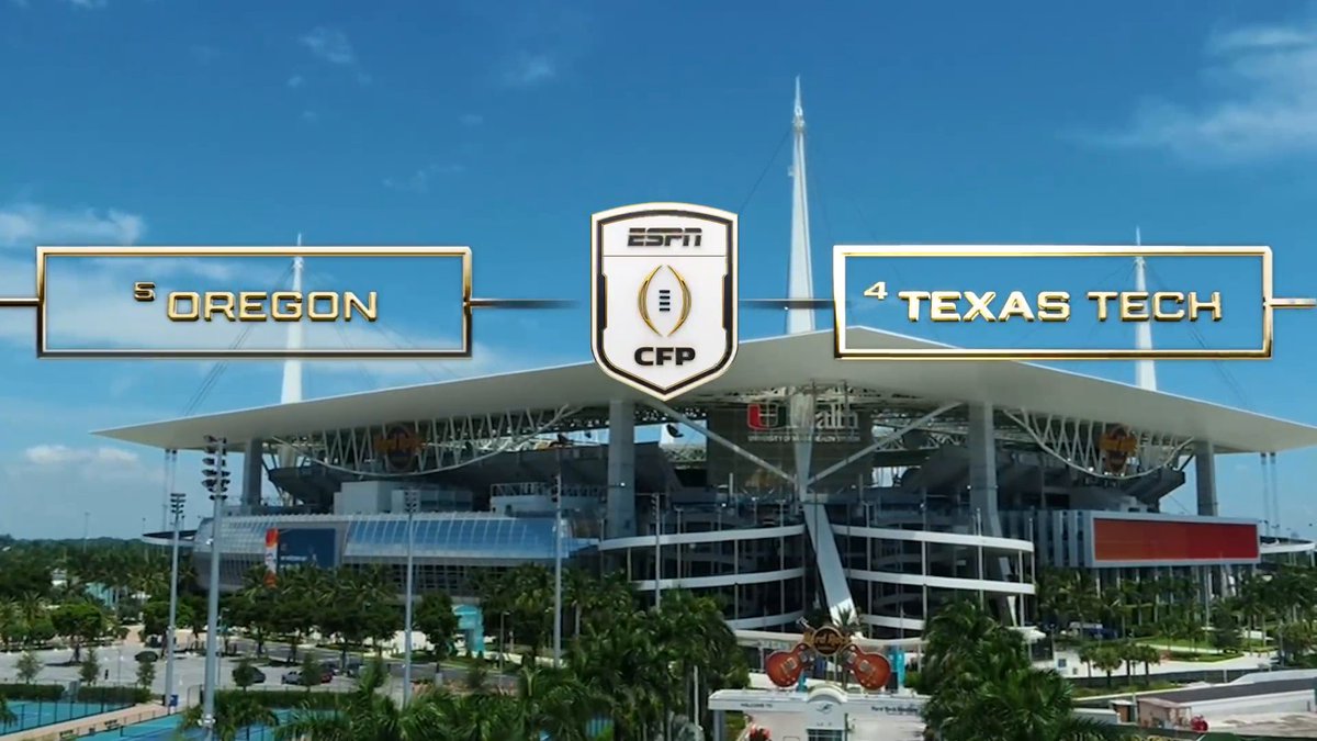 Two high-powered teams, one semifinal spot on the line. Oregon and Texas Tech go head-to-head in the Capital One Orange Bowl at Noon ET on ESPN and the ESPN App 🍊 🎤 Sterling K Brown