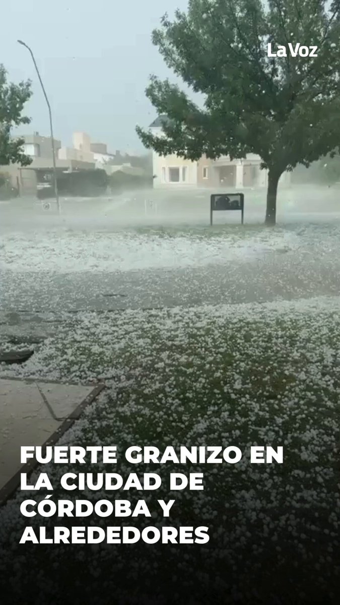 TORMENTA CON CAÍDA DE GRANIZO AFECTA A LA CIUDAD DE CÓRDOBA ⛈️