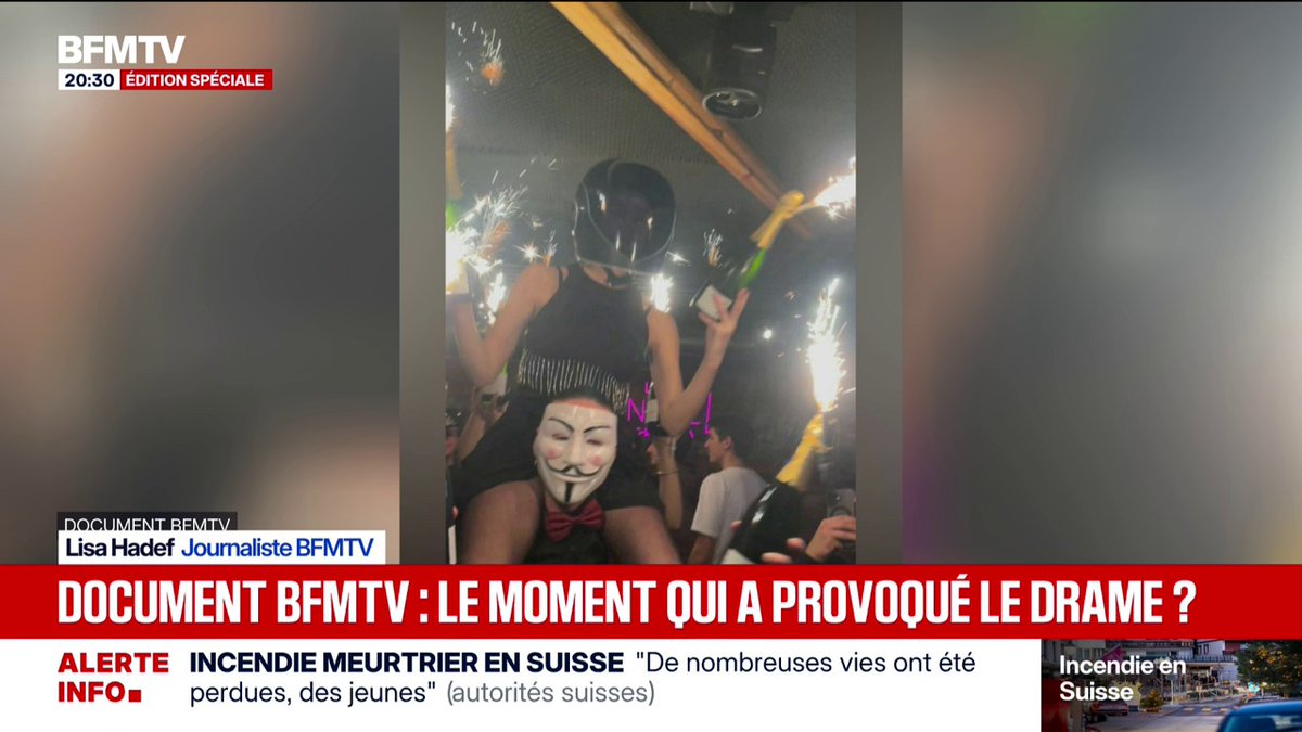 Incendie mortel à Crans-Montana: "Il y avait plusieurs serveuses avec des feux d'artifice sur les bouteilles de champagne. Elles étaient proches du plafond et il a brûlé", dit Emma, qui se situait dans le bar