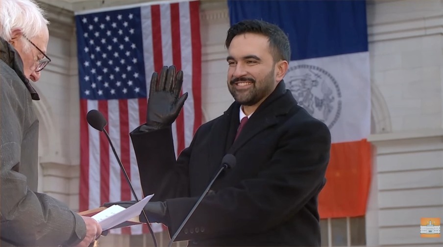 Bernie Sanders swears in Zohran Mamdani as Mayor of New York City