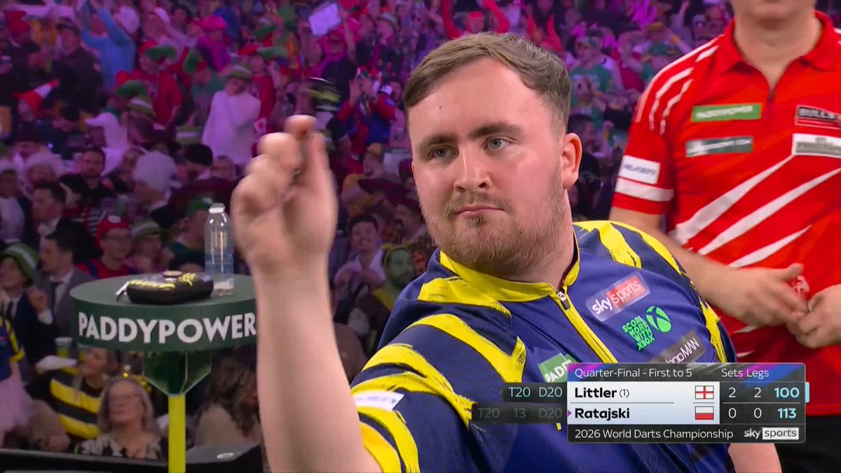 LITTLER THREE CLEAR! This is imperious! Luke Littler goes SIX darts into the nine, before firing in an 11-darter to stretch his lead to 3-0! 📺 #WCDarts | QF