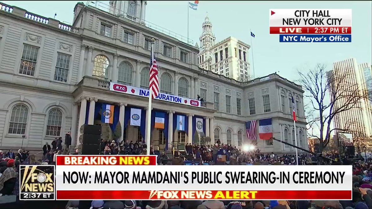 'TAX THE RICH': Mamdani's inauguration crowd erupts when Sen. Bernie Sanders calls on "the wealthy and large corporations" to pay "their fair share of taxes." "It's not radical, it is exactly the right thing to do," Sanders says.