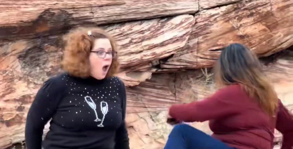 Red Rock Canyon has its first Karen of 2026. A local woman decided an Italian tourist was taking up too much space and launched a full meltdown. ​First came the insults, then the wild accusation: "She just spit on me!" (Spoiler: The video doesn't show that). ​When screaming didn’t work, she pulled the ultimate petty move: sitting directly in the shot just to ruin the picture. ​No injuries here, just a bruised ego. Watch and decide for yourself