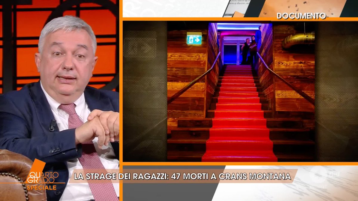 Crans-Montana, la strage dei ragazzi, Molinari: "Com'è possibile che la Polizia svizzera non si sia accorta che non ci fosse un'uscita di sicurezza al piano meno uno?" #QuartoGrado
