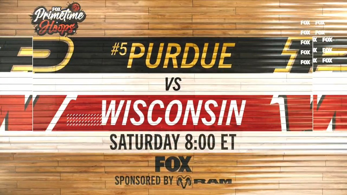 A Big Ten matchup on FOX Primetime Hoops 🙌 No. 5 Purdue Men's Basketball heads to Madison to face Wisconsin Basketball, Jan. 3 at 8pm ET on FOX!