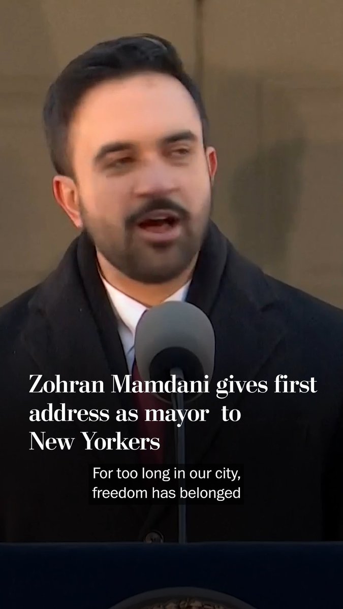 Zohran Mamdani, a 34-year-old democratic socialist, was sworn in publicly as the mayor of New York City outside City Hall in Manhattan, ushering in a generational shift for the city’s leadership.