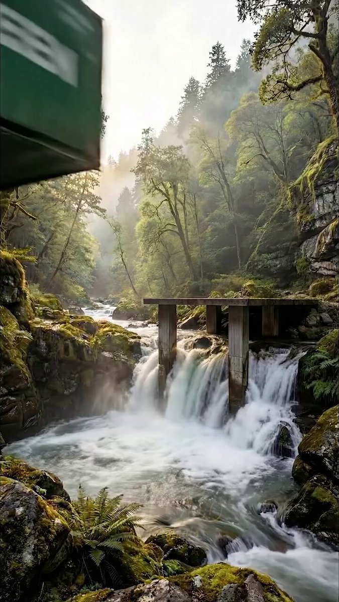 Container Home Over a Waterfall