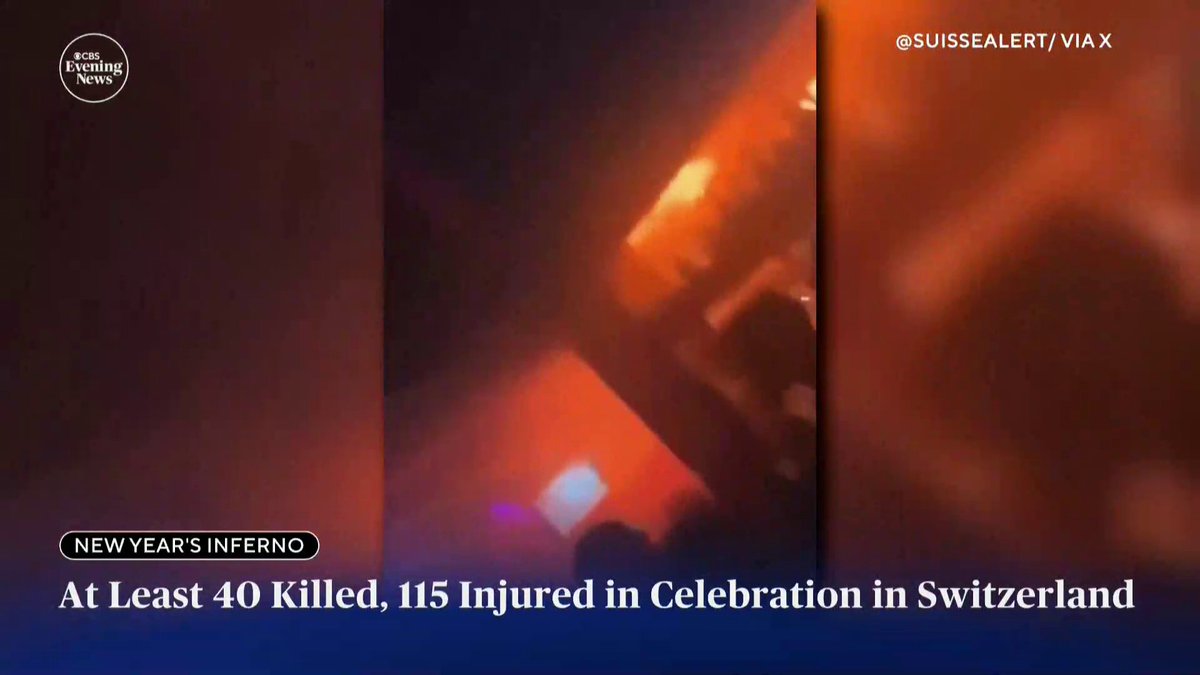 A fire at a crowded bar in the Swiss Alps during New Year's Eve celebrations killed about 40 people and left 115 injured, many of them seriously, police said on Thursday. CBS News' Ramy Inocencio has the latest on the investigation.