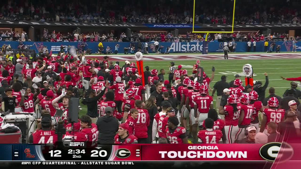 OLE MISS FUMBLE ➡️GEORGIA TD!