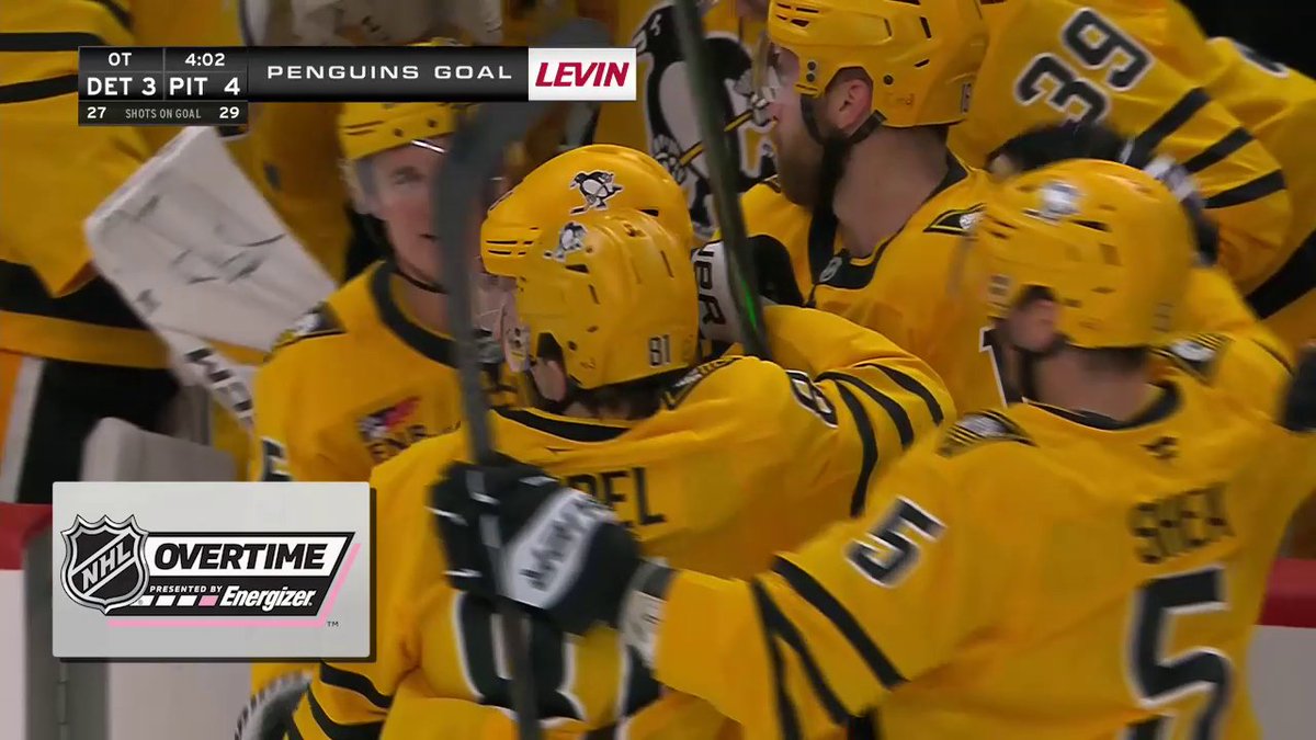 KRIS LETANG IN OT!! 😱 The Pittsburgh Penguins get the extra point in Energizer overtime!