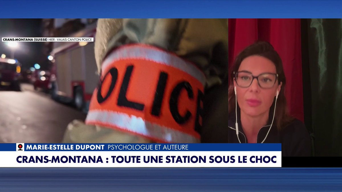 La psychologue Marie-Estelle Dupont explique que «le cerveau, pour se protéger, a des réflexes d'anesthésie», en revenant sur le choc psychologique subi par les victimes et les témoins de l'incendie de Crans-Montana #LaMatinale