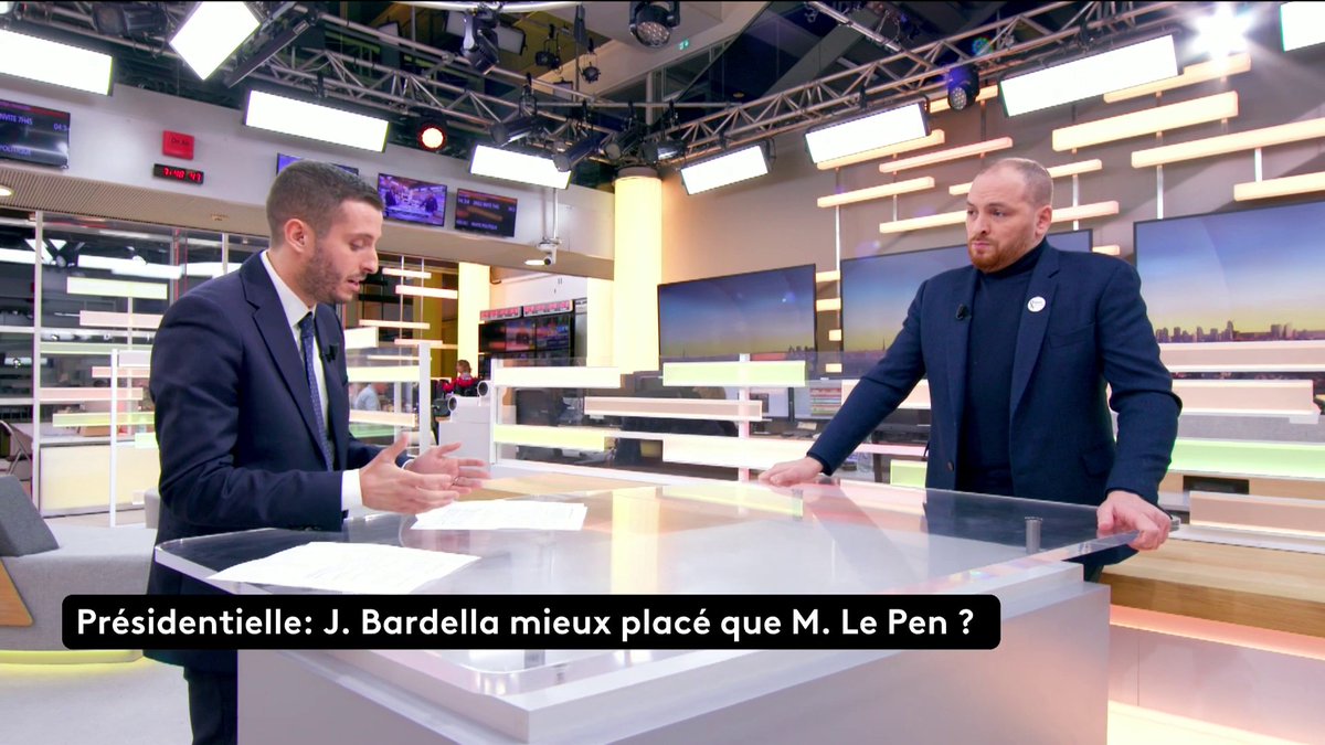 ๐ด J.Bardella, candidat RN pour 2027 ? "Le jeu actuel est de faire croire que Marine Le Pen est "has been" et ne se prรฉsentera pas, et que Jordan Bardella va la faire oublier. Mais ils travaillent main dans la main." ๐ฃ Matthieu Valet, eurodรฉputรฉ, porte-parole du RN. #canal16