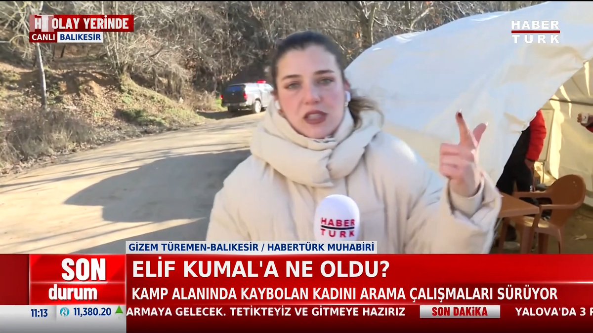 #SONDURUM - Elif Kumal'a ne oldu? Kamp alanında kaybolan 33 yaşındaki Elif Kumal'ın arama çalışmaları sürüyor.
