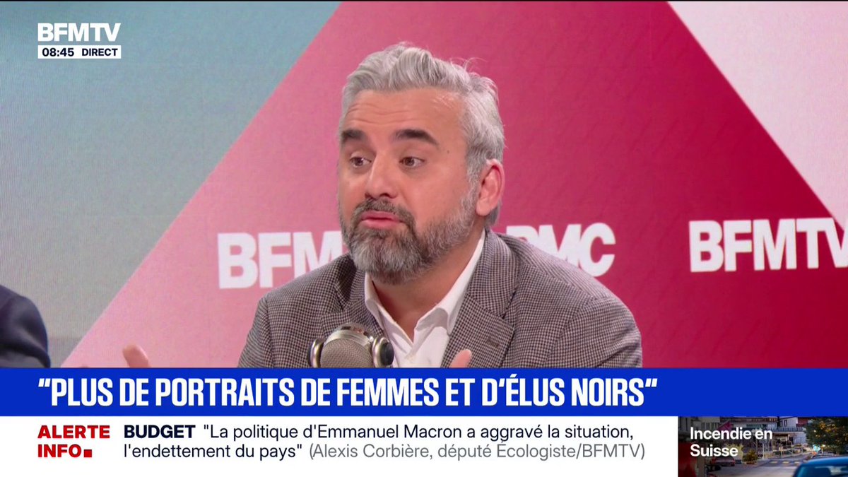💬 "Notre histoire doit être transmise à l'image de ce que nous sommes dans notre réalité" Alexis Corbière souhaite voir plus de portraits de femmes et d'élus noirs à l'Assemblée nationale