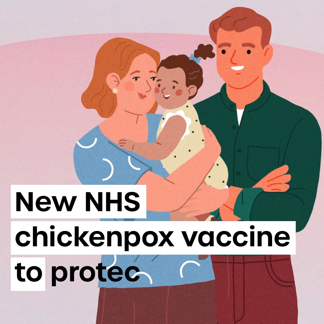 From today, hundreds of thousands of children will start to be offered protection against chickenpox as part of the free, routine NHS childhood vaccinations. GP surgeries will contact families to arrange appointments. Find out more about eligibility ⬇️