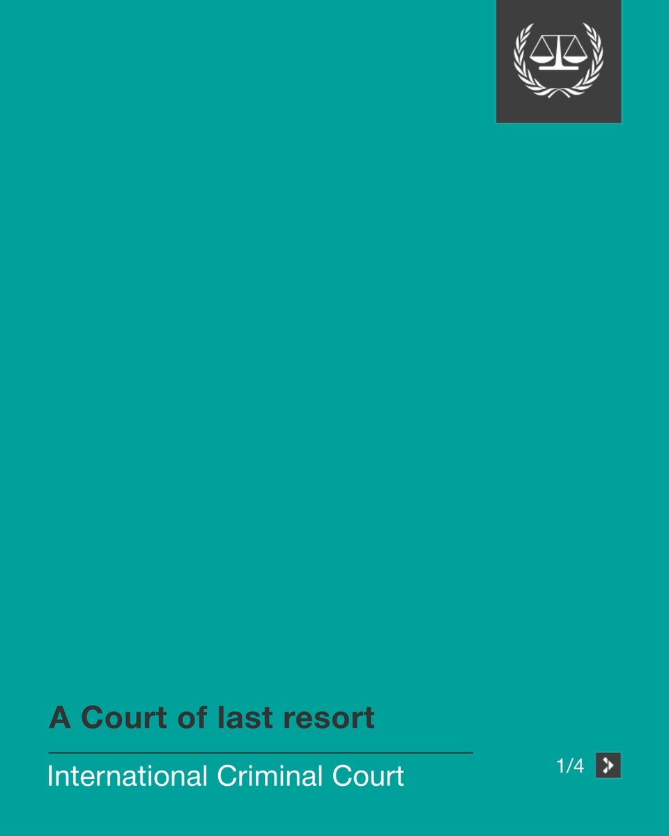 As a Court of last resort, when does the #ICC get involved? Learn more ➡️ #AsktheCourt