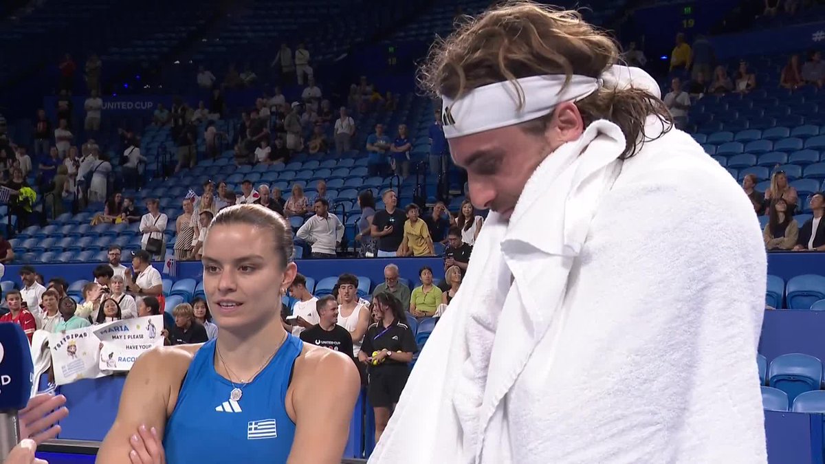 “Just like the Spartans, we’re trying to bring that to the tennis court!” 🇬🇷👏 Maria Sakkari and Stefanos Tsitsipas are feeling the team spirit after sweeping Japan. #UnitedCup