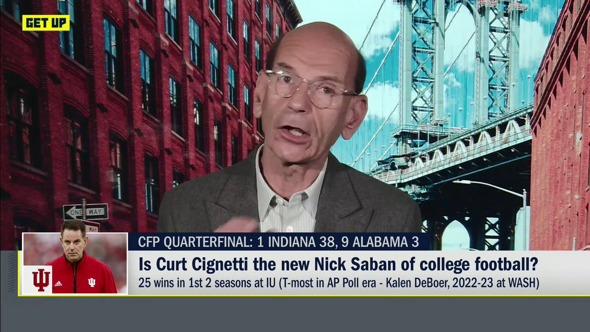 "Their team looked soft, their coach looked soft, and their program looked soft." Paul Finebaum weighs in on Alabama after getting eliminated by Indiana in the CFP 👀